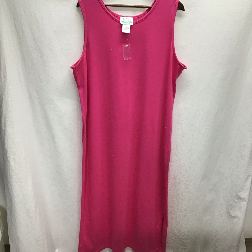 The Quacker Factory pink maxi dress NWOT